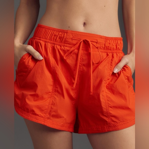 Daily Practice Anthropologie shorts base jump workout hiking cargo tangerine - Picture 1 of 11